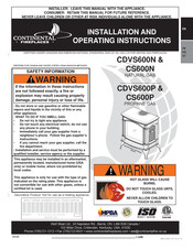 Continental Fireplaces CS600N Instructions D'installation Et D'opération