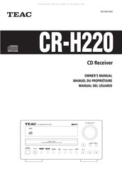 Teac CR-H220 Manuel Du Propriétaire