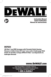 DeWalt DCF624 Guide D'utilisation