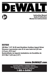 DeWalt DCF850 Guide D'utilisation