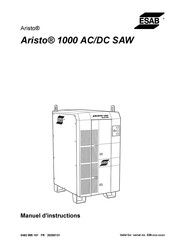 ESAB Aristo 1000 AC/DC SAW Manuel D'instructions