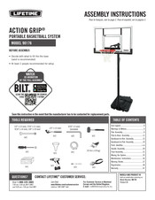 Lifetime ACTION GRIP 90176 Instructions D'assemblage