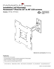 PEERLESS Paramount PP740 Installation Et Montage