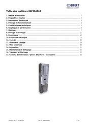 Seifert 862504S62 Mode D'emploi