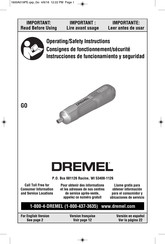 Dremel GO Serie Consignes De Fonctionnement/Sécurité
