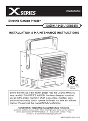 GHP Group X EG15000DH Instructions D'installation Et D'entretien