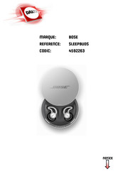 Bose SLEEPBUDS Notice D'utilisation