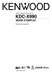 Kenwood KDC-X990 Mode D'emploi