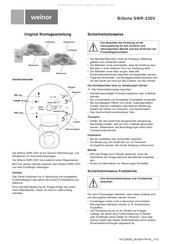 weinor BiSens SWR-230V Instructions De Montage