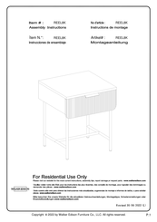 Walker Edison REEL8K Instructions De Montage