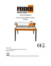 FEIDER Machines FCPR852 Instructions Originales