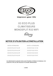 Argo X3I ECO PLUS MONO 70 Notice D'utilisation Et D'installation