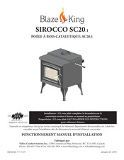 Blaze King SIROCCO SC20.1 Manuel D'installation Et Fonctionnement