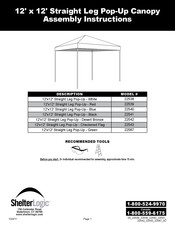 ShelterLogic Pop-Up 22541 Instructions D'assemblage