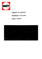 De Dietrich DTI1089V Guide D'installation Et D'utilisation