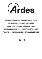 ARDES TK21 Mode D'emploi