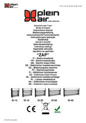 Plein Air ZAP EI-12 Mode D'emploi