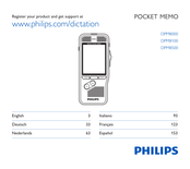 Philips Pocket Memo DPM8500 Mode D'emploi