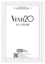 Gessi VENTI20 65088 Instructions De Montage