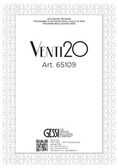 Gessi VENTI20 65109 Instructions De Montage