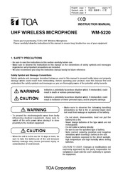 Toa WM-5220 Notice D'utilisation