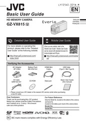 JVC Everio GZ-VX815 Guide De L'utilisateur