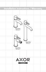 Hansgrohe Axor Uno 38210 1 Série Instructions D'installation