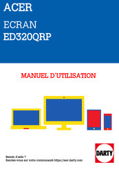 Acer ED320QRP Manuel De L'utilisateur