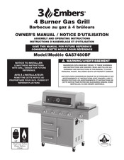 3 Embers GAS7480BF Notice D'utilisation