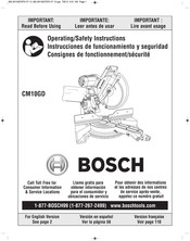 Bosch CM10GD Consignes De Fonctionnement/Sécurité