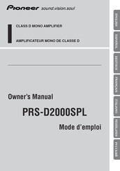 Pioneer PRS-D2000SPL Mode D'emploi