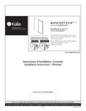 Kalia KONCEPT EVO DR2055-005 Instructions D'installation