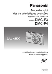 Panasonic Lumix DMC-F3 Mode D'emploi