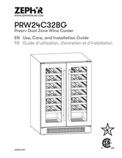 Zephyr PRW24C32BG Guide D'utilisation, D'entretien Et D'installation