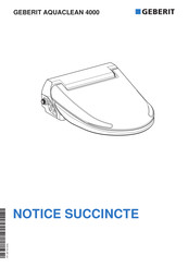 Geberit AQUACLEAN 4000 Notice Succincte