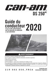 Can-Am DS 250 2020 Guide Du Conducteur