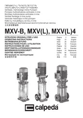 Calpeda MXV-B Serie Instructions Pour L'utilisation