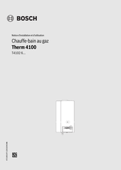 Bosch Therm 4100 T4102 6 Serie Notice D'installation Et D'utilisation