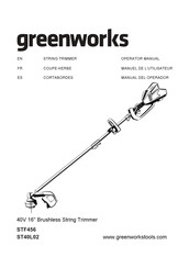 GreenWorks STF456 Manuel De L'utilisateur