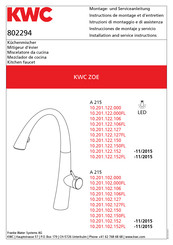 KWC ZOE 10.201.122.150FL Instructions De Montage Et D'entretien