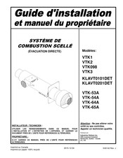 Dettson VTK098 Guide D'installation Et Manuel Du Propriétaire