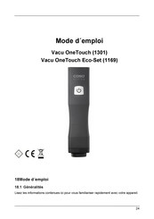 CASO DESIGN Vacu OneTouch Eco-Set Mode D'emploi