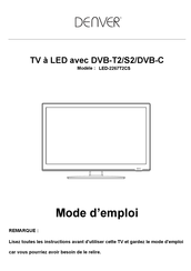 Denver LED-2267T2CS Mode D'emploi