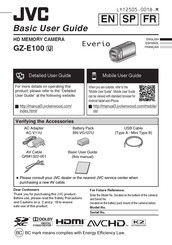 JVC Everio GZ-E100 U Guide De L'utilisateur