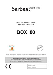 barbas BOX 80 Notice D'installation Et D'entretien