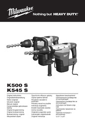 Milwaukee Kango K500 S Notice Originale