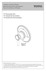 Toto Keane TS211T Manuel D'installation Et D'utilisation