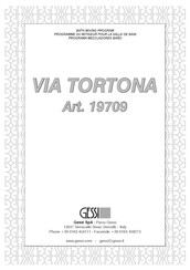 Gessi VIA TORTONA 19709 Instructions D'installation