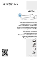 mundoclima MUCR-H11 Manuel D'installation Et D'utilisation