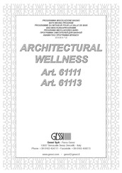 Gessi ARCHITECTURAL WELLNESS 61111 Instructions D'installation